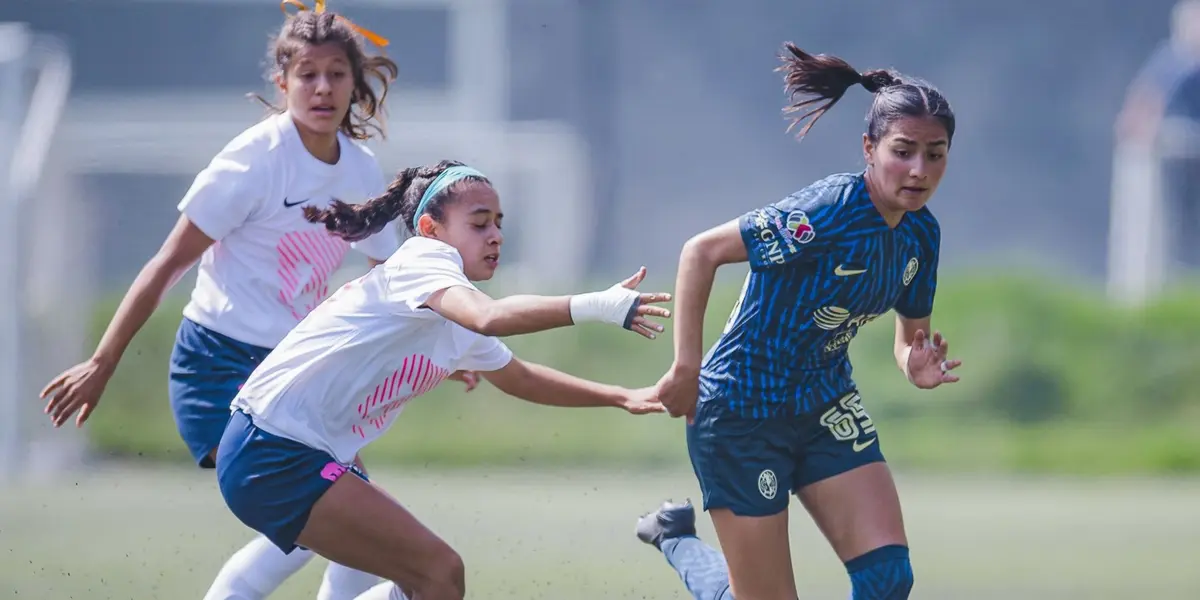 El conjunto de las pequeñas americanistas se llevó el triunfo ante las universitarias.