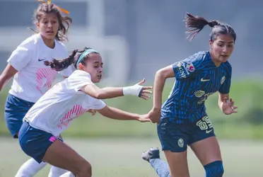 El conjunto de las pequeñas americanistas se llevó el triunfo ante las universitarias.