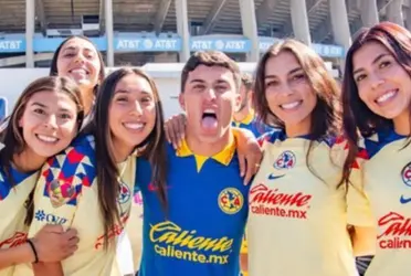 El jugador de las Águilas mostró tener una buena relación con sus compañeras de la rama femenil.