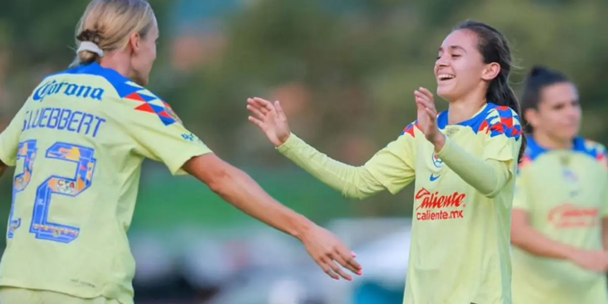La joya de las Águilas anotó sus primeros goles con la camiseta azulcrema.