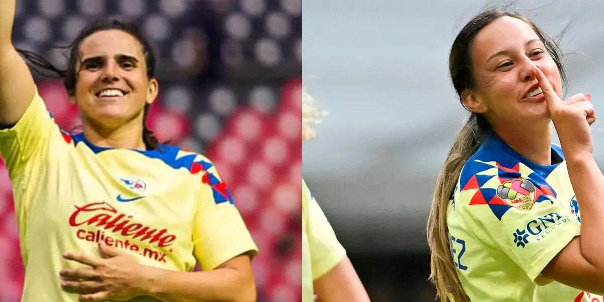 La jugadora americanista lanzó un pequeño chiste luego del gol de su compañera.