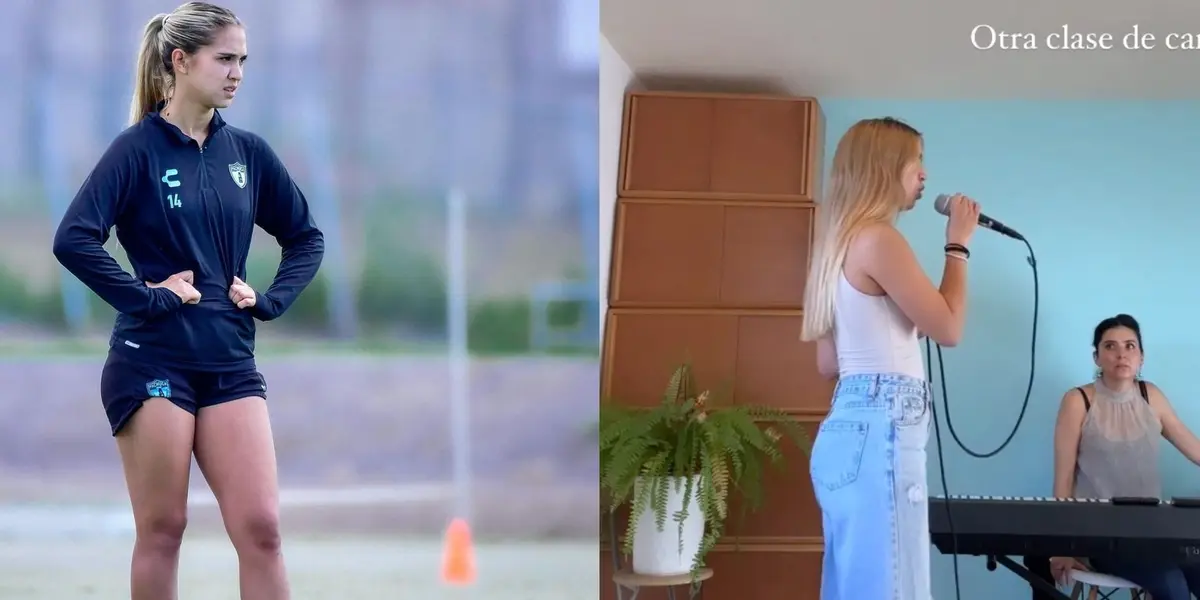 La jugadora de las Tuzas comparte un poco de lo aprendido en sus clases de canto.