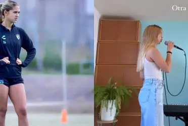 La jugadora de las Tuzas comparte un poco de lo aprendido en sus clases de canto.