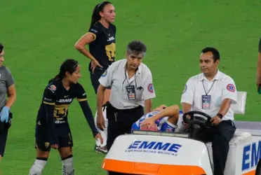 La jugadora del conjunto regio salió de cambio en el partido ante Pumas.