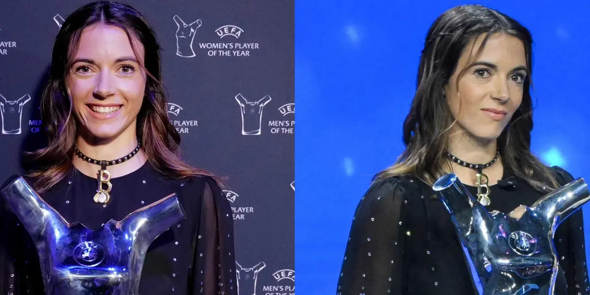 La jugadora española ganó el premio de la mejor del año por la UEFA.