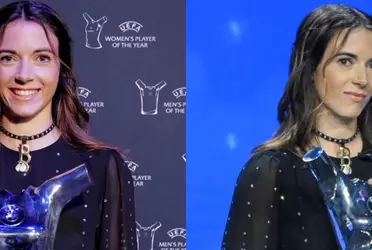 La jugadora española ganó el premio de la mejor del año por la UEFA.
