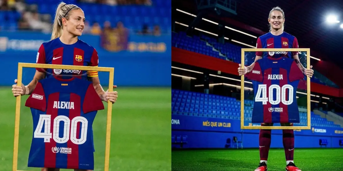 La jugadora española llegó a los 400 encuentros disputados con el club blaugrana.