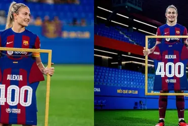 La jugadora española llegó a los 400 encuentros disputados con el club blaugrana.
