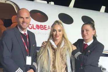 La jugadora más popular del mundo viaja en un lujoso avión privado.