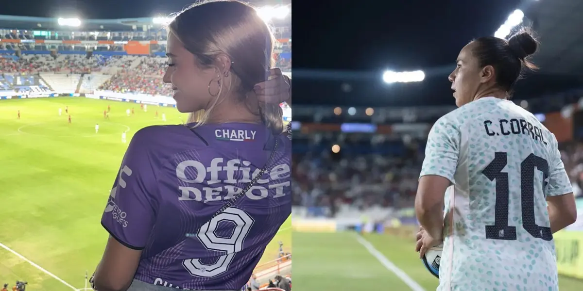 La jugadora mostró en redes sociales el apoyo que le dio a su amiga y compañera en Pachuca, en el partido de México.