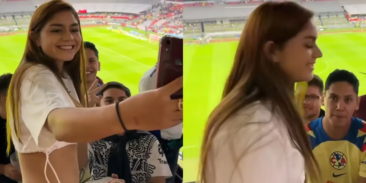 La jugadora no olvida su pasado americanista y asistió este sábado al Azteca.