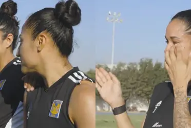 La jugadora reunió a sus compañeras para agradecerles por todo el apoyo que le han brindado.