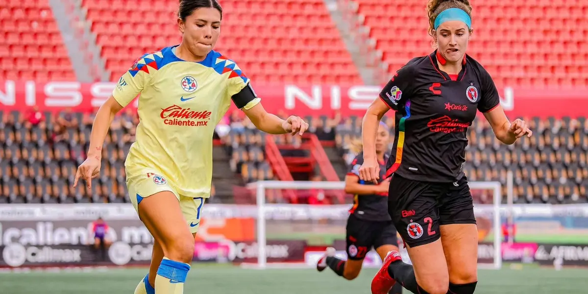 Las Águilas ya empatan al final del primer tiempo.