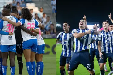 Las regias le mandaron un mensaje de apoyo a sus compañeros por la victoria.