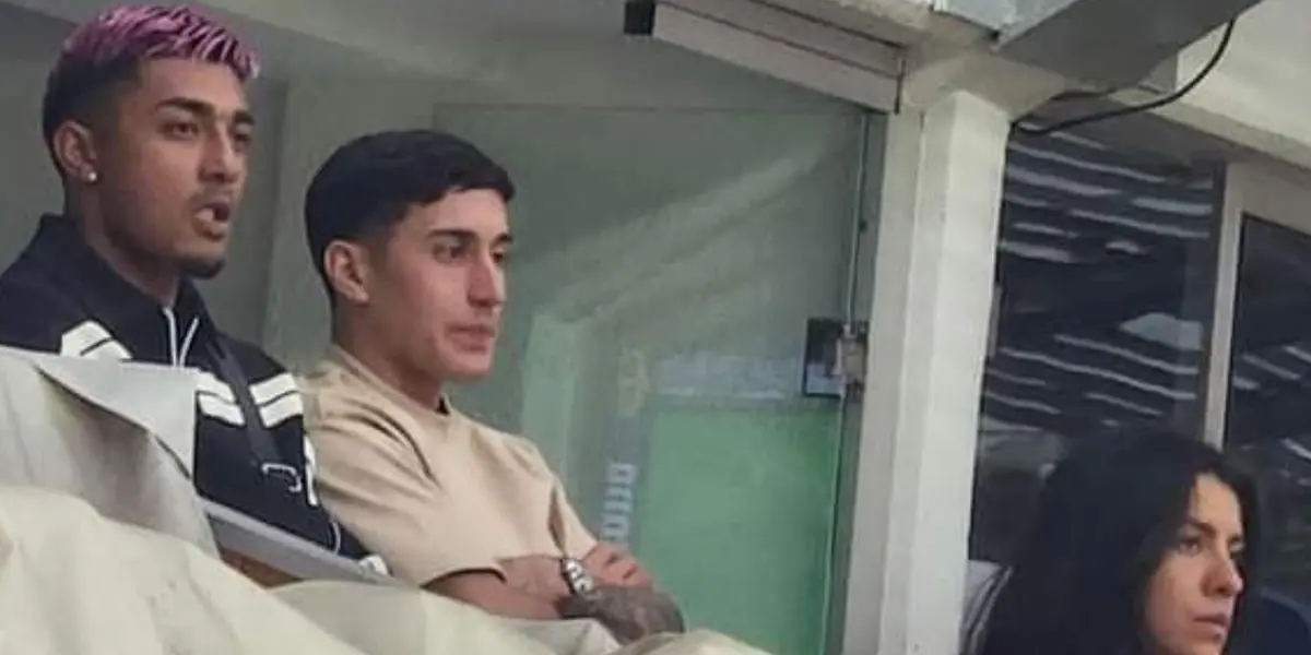 Los jugadores fueron vistos en uno de los palcos del estadio.