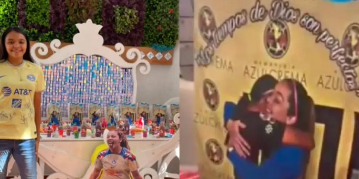 Una aficionada de las Águilas y de la jugadora no dudó en hacer su fiesta con esta temática.